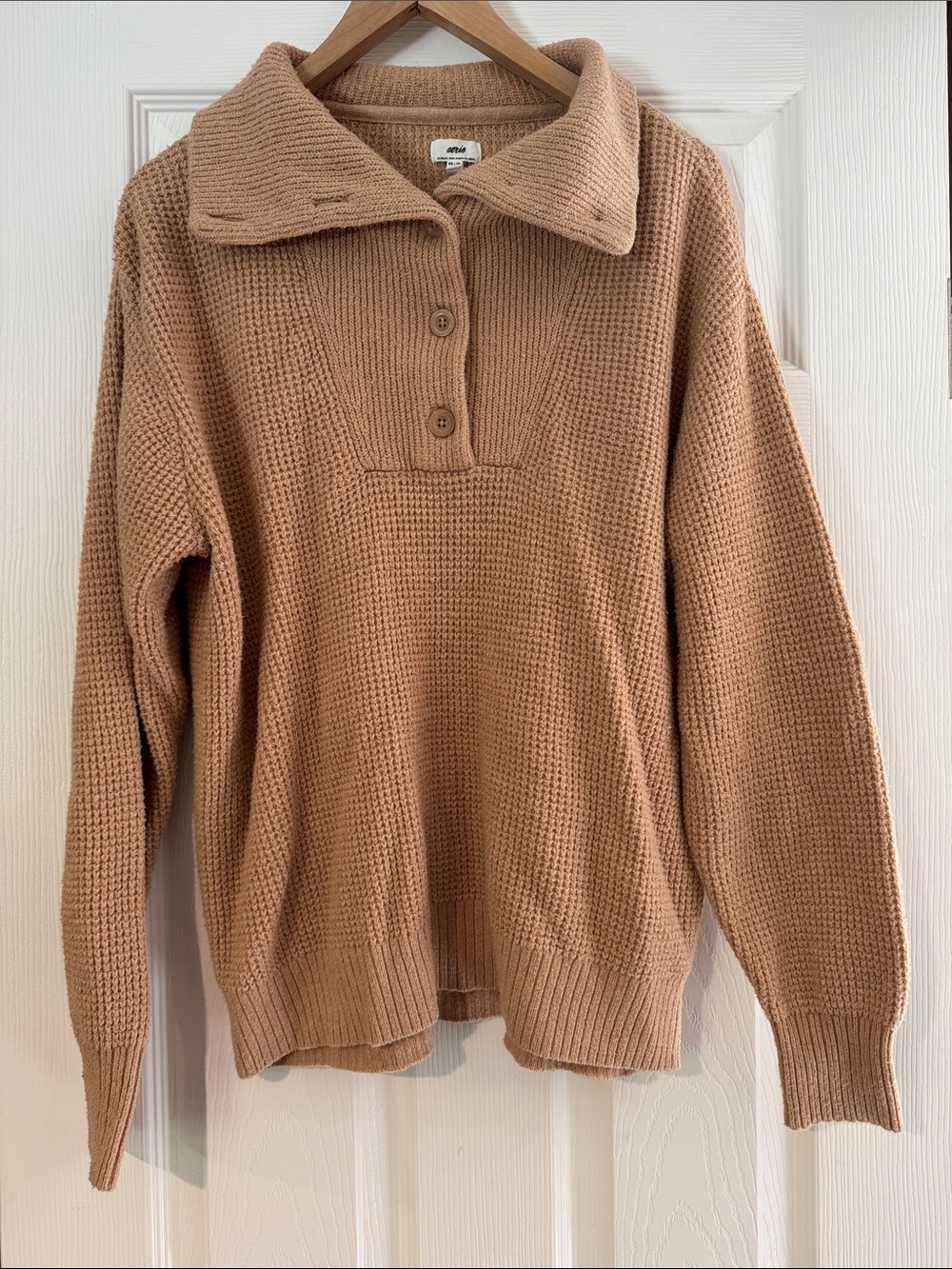 aerie Waffle-Knit Cowl Sweater